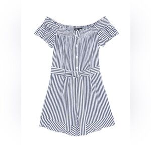 ZARA STRIPED RUFFLED JUMPSUIT